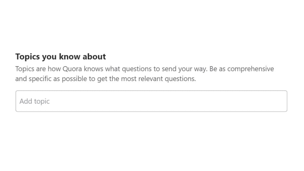 topics on quora
